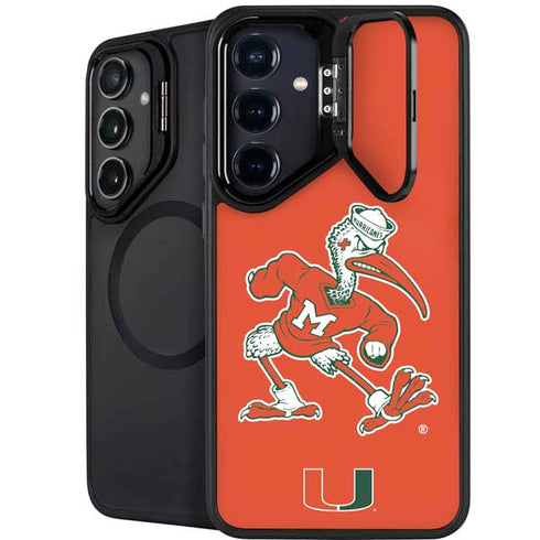 University of Miami Sebastian Mascot Galaxy S24 FE Kickstand Case